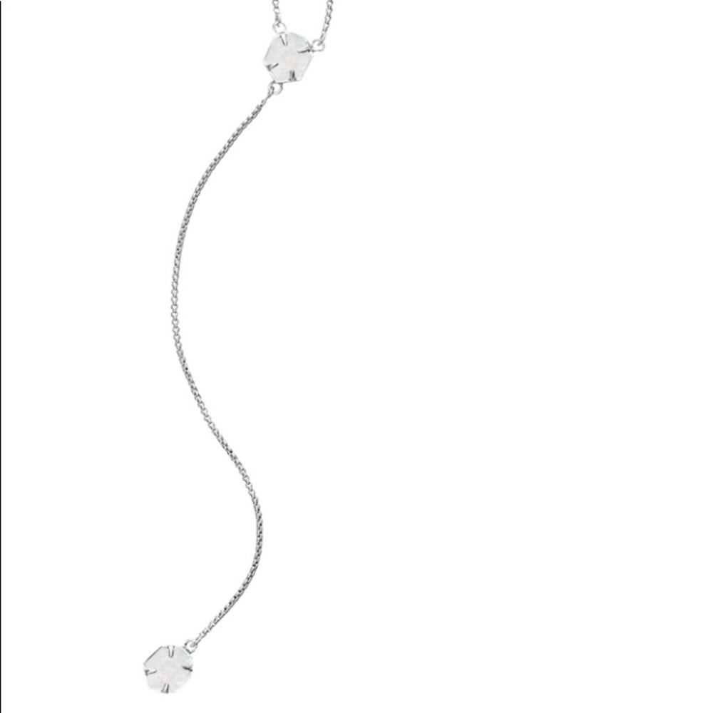 Kendra Scott drop necklace with two stones
